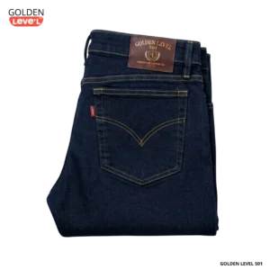Pantalón de mezclilla Golden Level 501 azul marino para hombre corte recto vaquero venta por mayoreo