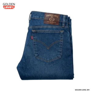 Pantalón de mezclilla Golden Level 501 azul mezclilla para hombre corte recto vaquero venta por mayoreo