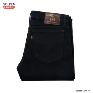 Pantalón de mezclilla Golden Level 501 negro para hombre corte recto vaquero venta por mayoreo