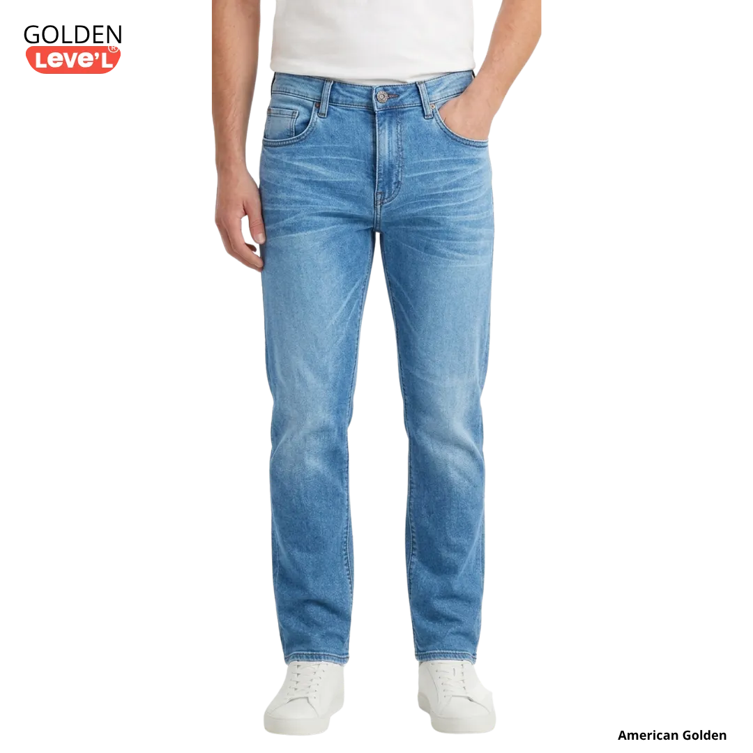 Pantalón de mezclilla American Golden azul claro para hombre venta por mayoreo Golden Level