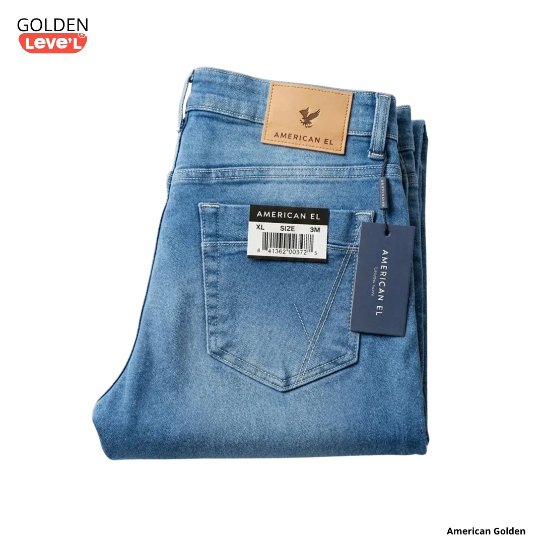 Pantalón de mezclilla American Golden azul claro para hombre venta por mayoreo Golden Level