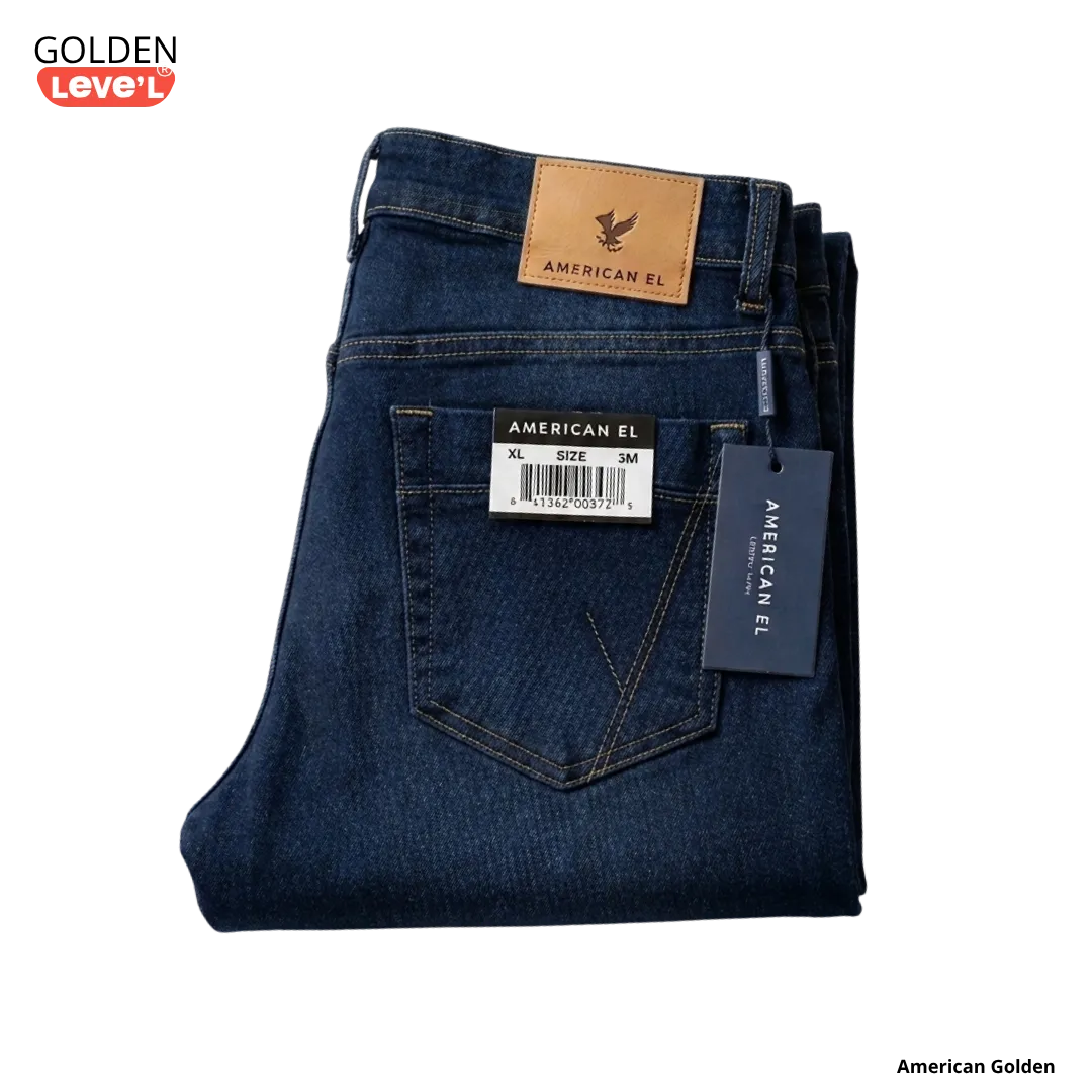 Pantalón de mezclilla American Golden azul marino para hombre venta por mayoreo Golden Level