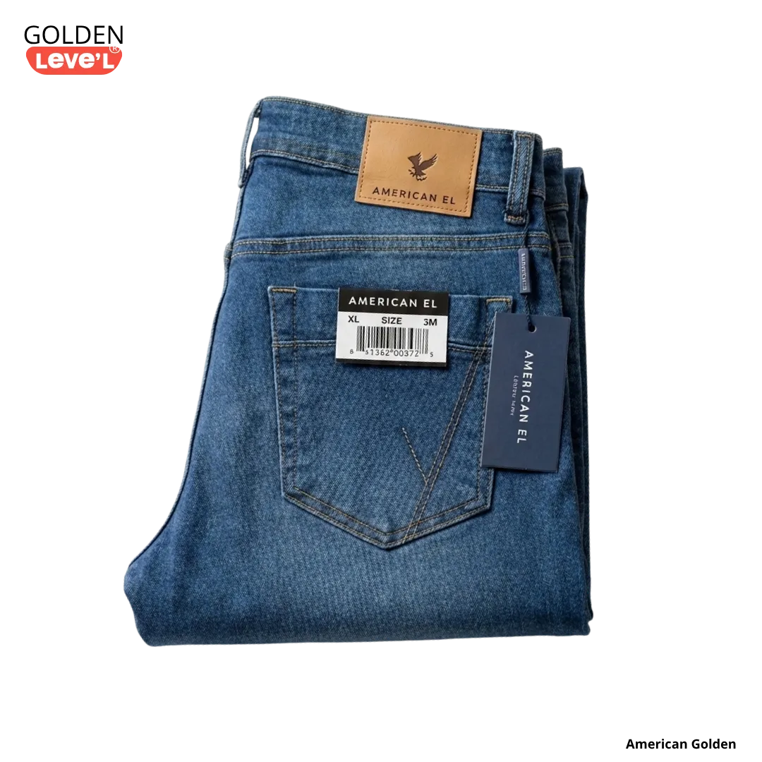 Pantalón de mezclilla American Golden azul marino para hombre venta por mayoreo Golden Level