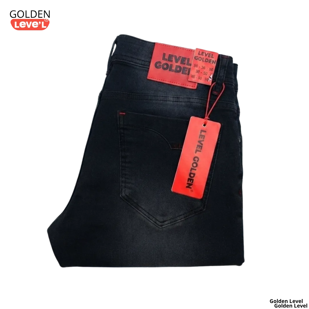 Pantalón de mezclilla Golden Level negro para hombre venta por mayoreo