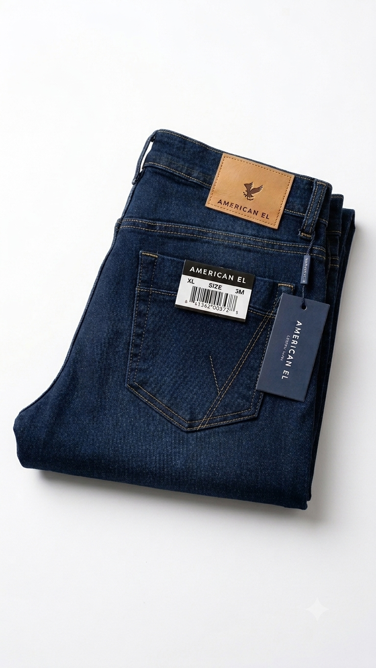 Pantalón de mezclilla American Golden azul marino para hombre venta por mayoreo Golden Level